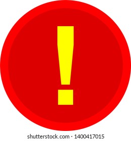Danger risk attention red icon