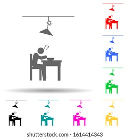 Danger, risk, broken multi color style icon. Simple glyph, flat vector of home hazard and safety precaution icons for ui and ux, website or mobile application