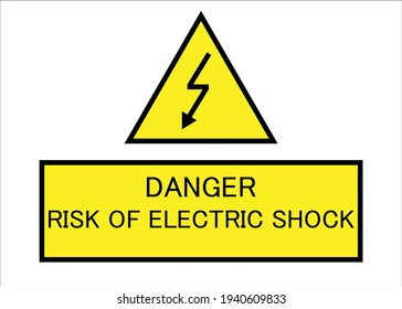 Danger Risk Electric Shockvector Stock Vector (Royalty Free) 1940609833 ...