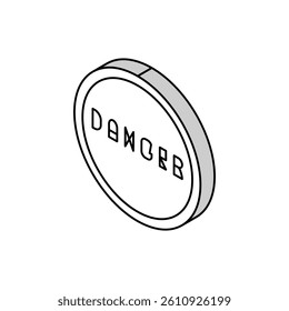 danger road sign isometric icon vector. danger road sign sign. isolated symbol illustration