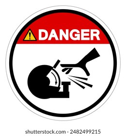 Danger Rotating Wheels Symbol Sign, Vector Illustration, Isolate On White Background Label .EPS10