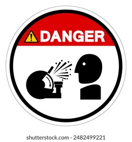 Danger Rotating Wheels Symbol Sign, Vector Illustration, Isolate On White Background Label .EPS10