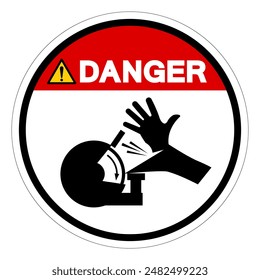 Danger Rotating Wheels Symbol Sign, Vector Illustration, Isolate On White Background Label .EPS10