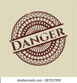 Danger rubber grunge seal