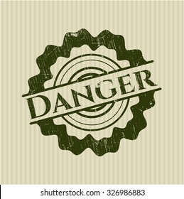 Danger rubber grunge seal