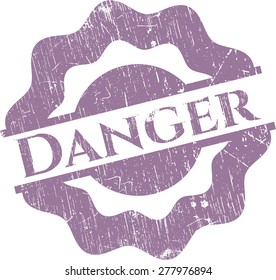 Sello de goma de peligro