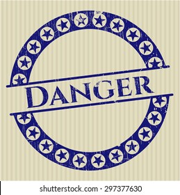 Danger rubber stamp