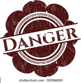 Danger rubber stamp