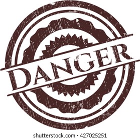 Danger rubber stamp