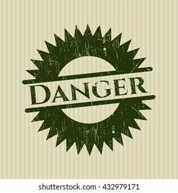 Danger rubber stamp