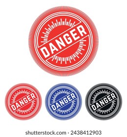 Danger Rubber stamp Design art Illustration 