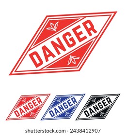 Danger Rubber stamp Design art Illustration 
