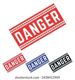 Danger Rubber stamp Design art Illustration 