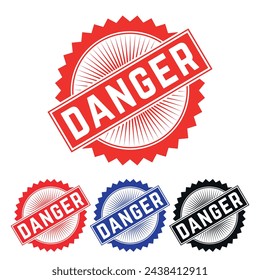 Danger Rubber stamp Design art Illustration 