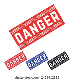 Danger Rubber stamp Design art Illustration 