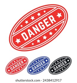 Danger Rubber stamp Design art Illustration 