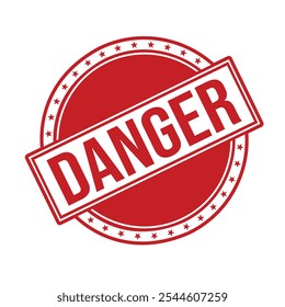 Danger Rubber stamp design vector 