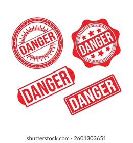 Danger Rubber stamp design Vector 