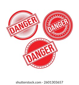 Danger Rubber stamp design Vector 