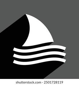 danger shark sign, vector illustration 