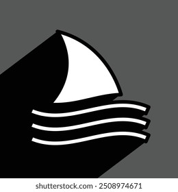 danger shark sign, vector illustration 