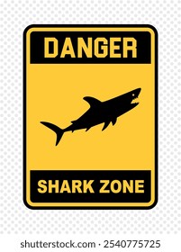 Danger sharks sign symbol on the white background