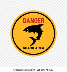 Danger sharks sign symbol on the white background