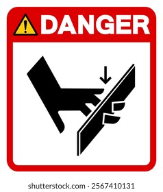 Danger Sharp Edges Will Cut Symbol Sign, Vector Illustration, Isolate On White Background Label.EPS10