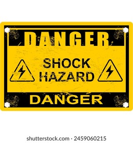 Danger, shock hazard, sign vector