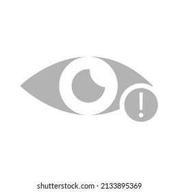 danger to sight icon, warning concept, vector illustration