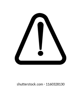 Danger sign. Attention caution illustration. Business concept simple flat pictograph vector icon on white background