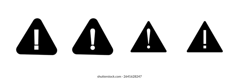 Danger sign. attention sign icon set. Hazard warning attention sign
