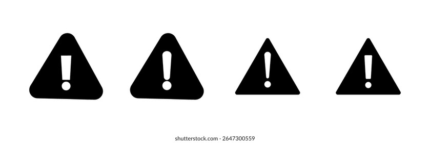 Danger sign. attention sign icon set. Hazard warning attention sign