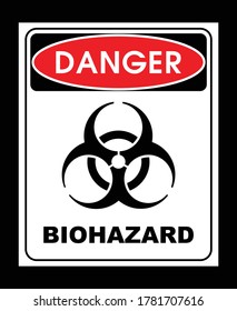 DANGER SIGN / BIOHAZARD SIGN OR SYMBOL VECTOR ILLUSTRATION