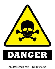 Danger Sign Board Drawing By Illustration Stock Vector (Royalty Free ...