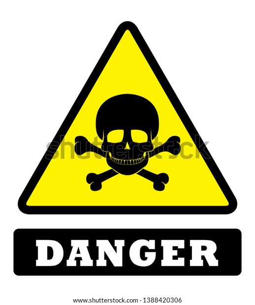 Danger Sign Board Drawing By Illustration Stock Vector (Royalty Free ...