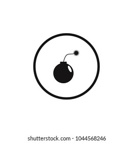 danger sign bomb icon. Element of danger signs icon. Premium quality graphic design icon. Signs and symbols collection icon for websites, web design, mobile app on white background