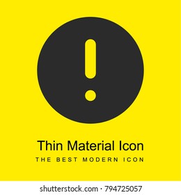 Danger Sign bright yellow material minimal icon or logo design