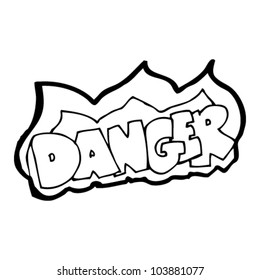 Danger Sign Cartoon Stock Vector (Royalty Free) 103881077 | Shutterstock