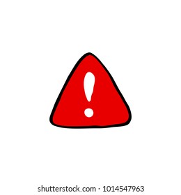 danger sign doodle icon