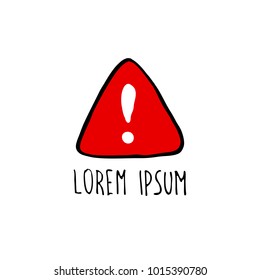 danger sign doodle icon