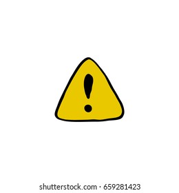 danger sign doodle icon