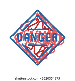 danger sign doodle icon sketch vector. danger sign sign. isolated symbol illustration