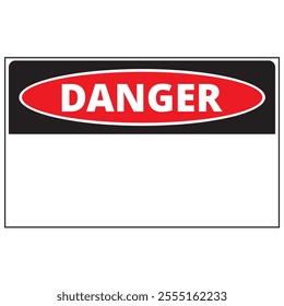 Danger sign with editable space on a white background