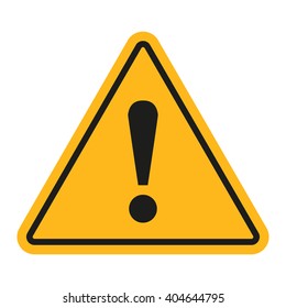 Danger  sign. Exclamation point. Vector illustration