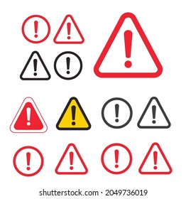 Danger Schild flach Design. Vorsichtsfehler-Symbol.