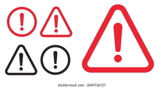 Danger sign flat design. Caution error icon.