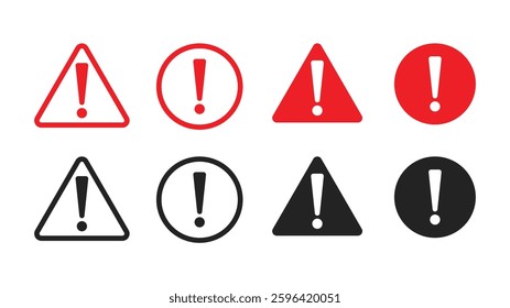 Danger sign flat design. Caution error icon.