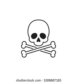 Danger sign in a flat design on a white background. error icon
