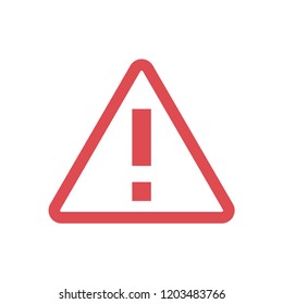 Danger sign in a flat design on a white background.